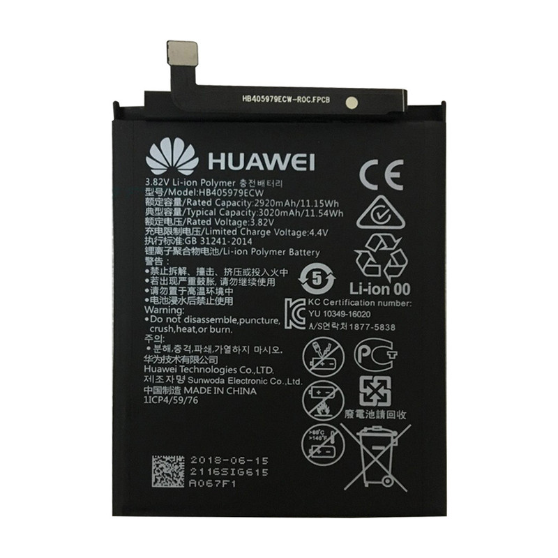 باتری موبایل مدل HB405979ECW ظرفیت 3020 میلی آمپرساعت مناسب برای گوشی موبایل هوآوی Y6 2019