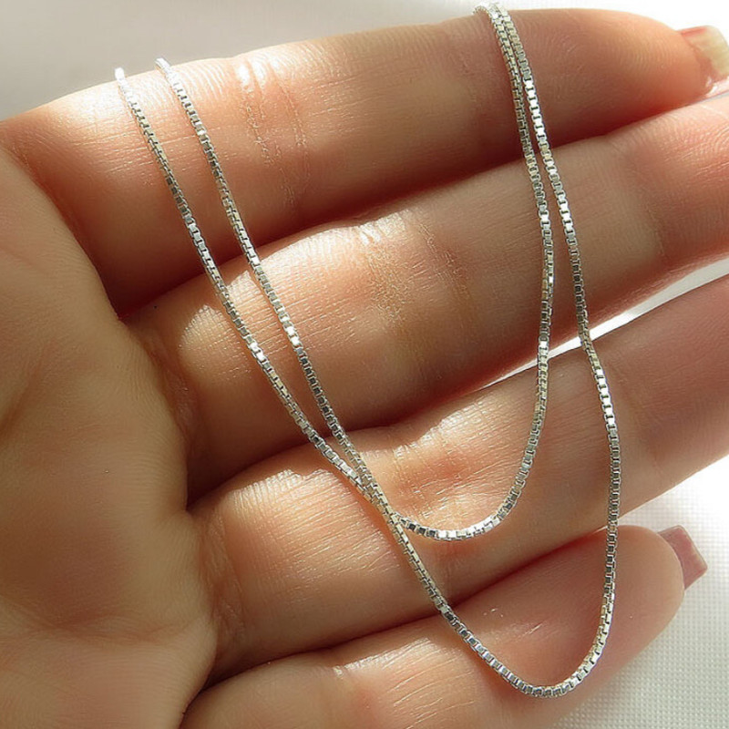 زنجیر نقره زنانه مدل ونیزی ظریف ایتالیایی