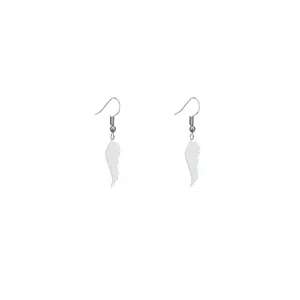 گوشواره نقره زنانه هایکا طرح بال مدل n.ha213