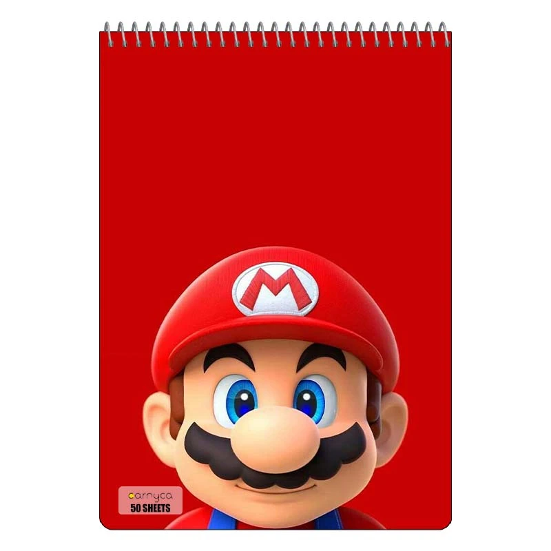 دفتر نقاشی 50 برگ سیمی کارنیکا طرح ماریو mario کد 15263