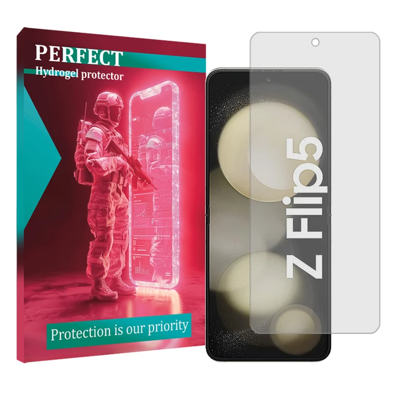 محافظ صفحه نمایش شفاف پرفکت مناسب برای گوشی موبایل سامسونگ Galaxy Z Flip5