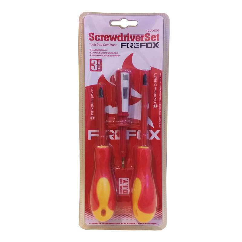 پیچ گوشتی فاکس مدل 12VDE03 بسته 3 عددی