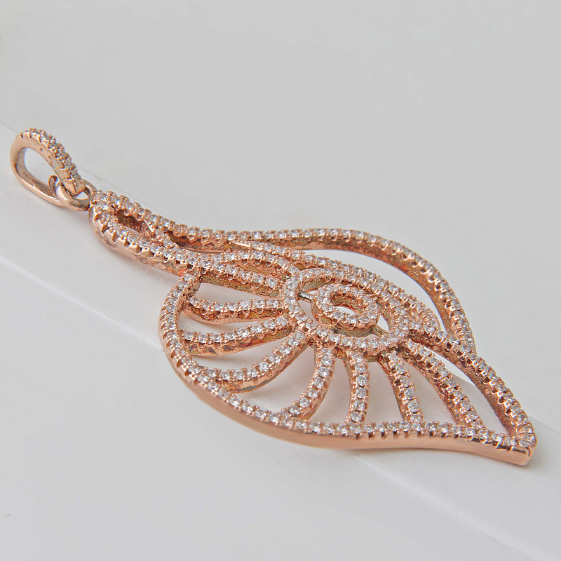 آویز گردنبند نقره زنانه مدل فانتزی کد PKR_224