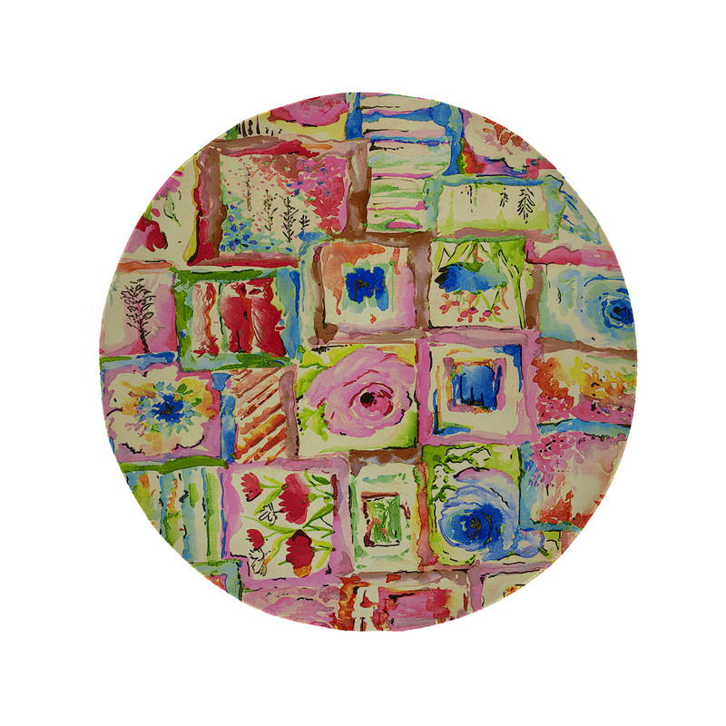 پادری مدل دایره طرح گل کد 5705 سایز 90 × 90 سانتی متر