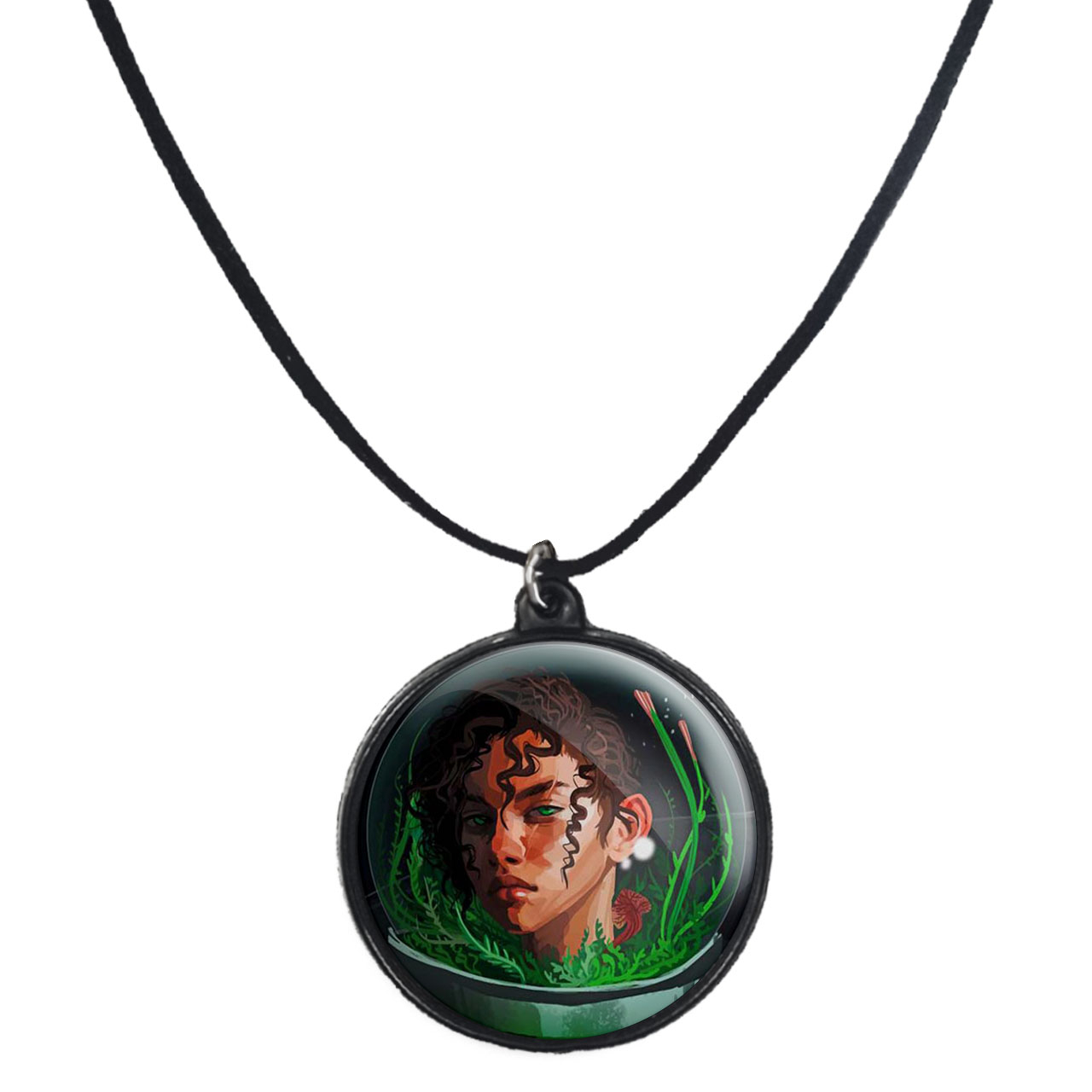 گردنبند پرمانه طرح فضانورد کد pmb.10427 مدل دو طرفه