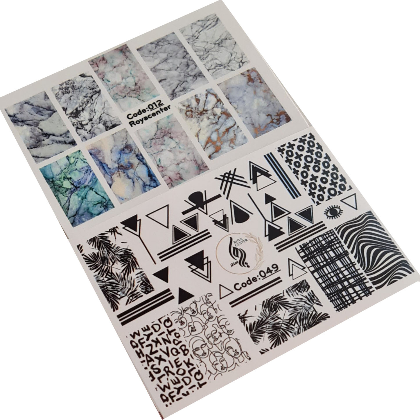 برچسب لنز ناخن رویاسنتر مدل 1249 مجموعه 2 عددی