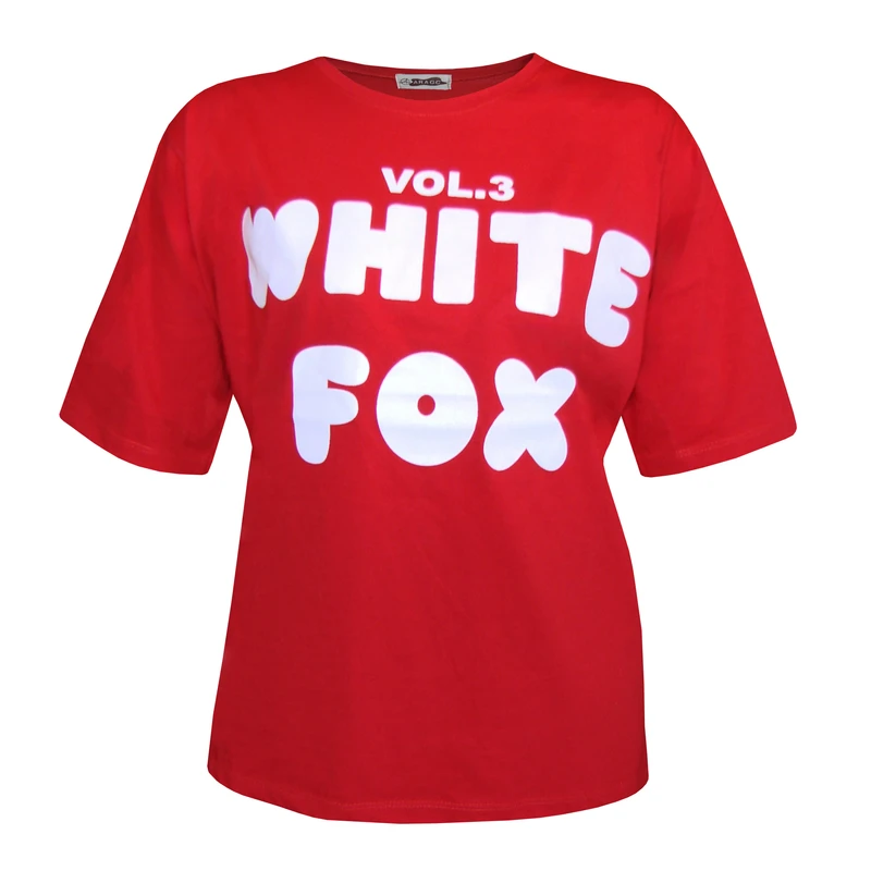 تی‌شرت لانگ آستین کوتاه زنانه مدل فاکس کد A1083-R