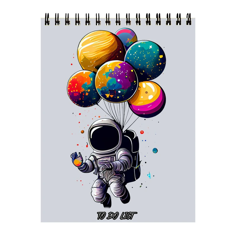 دفتر برنامه‌ریزی 60 برگ مدل فضانورد و بالن کد 056