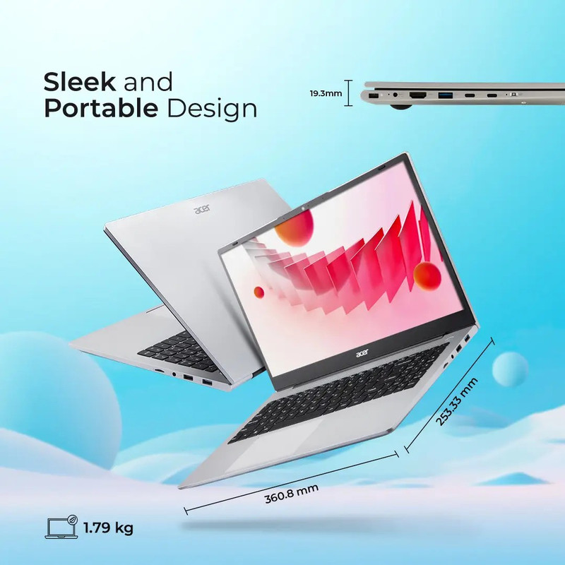 لپ تاپ 15.6 اینچی ایسر مدل Aspire 3 A325-42-R3 7330U-16GB DDR4-1TB SSD-IPS - کاستوم شده