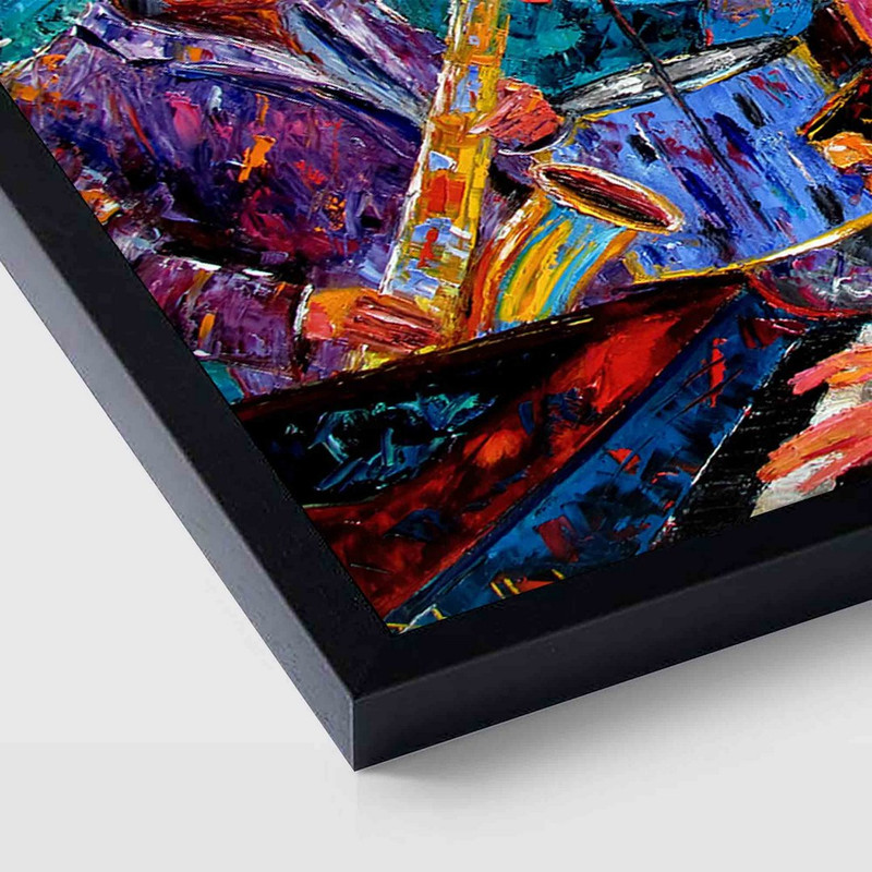 تابلو بکلیت طرح نقاشی امپرسیونیسم گروه موسیقی مدل B-15434