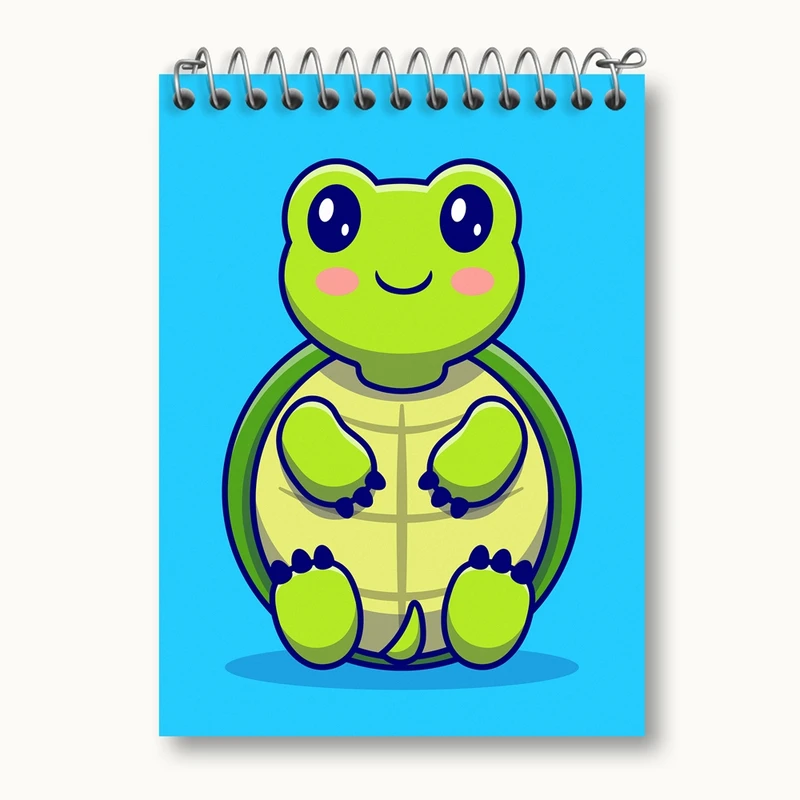 دفتر یادداشت 50 برگ خندالو مدل حیوانات بامزه لاکپشت کد 25425