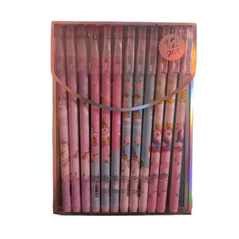 روان نویس مدل پاک کن دار طرح یونیکورن بسته 12 عددی