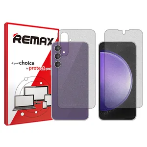 Remix matte screenprotector HyMTT model suitable for Samsung Galaxy S23 FE mobile phones along with the back of the phone