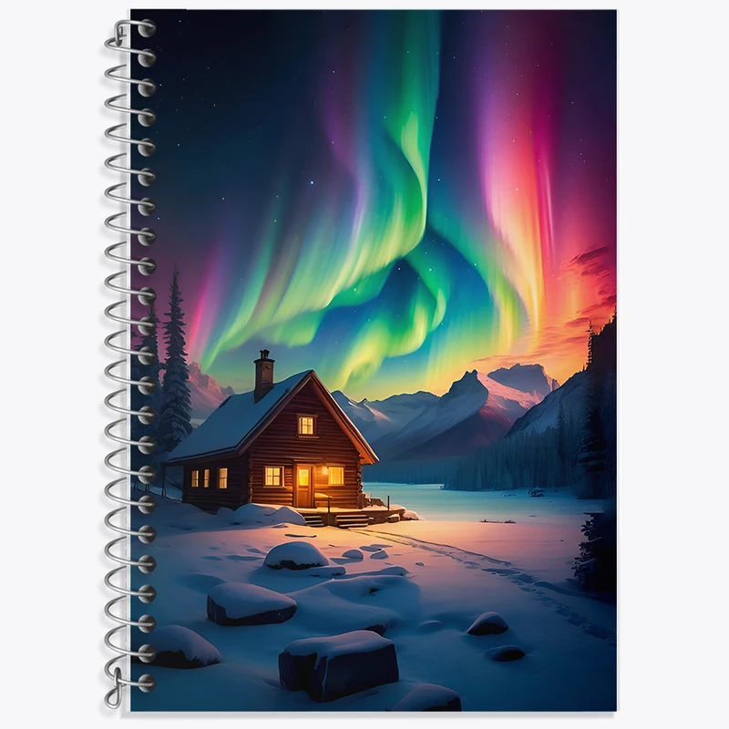 دفتر لغت 50 برگ خندالو طرح شفق قطبی کد F7265