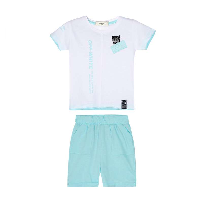 ست تی شرت و شلوارک پسرانه مدل نونان 221110114 