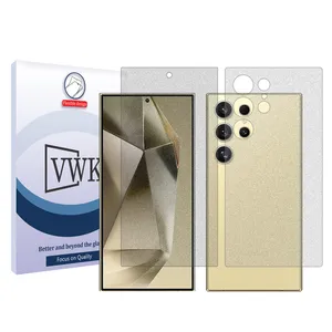 VWK Tough model matte screen protector suitable for Samsung Galaxy S24 Ultra mobile phone along with the back protector 