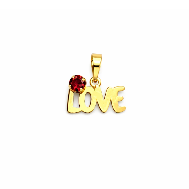 آویز گردنبند طلا 18 عیار زنانه زرلاین طرح لاو کد M-100153