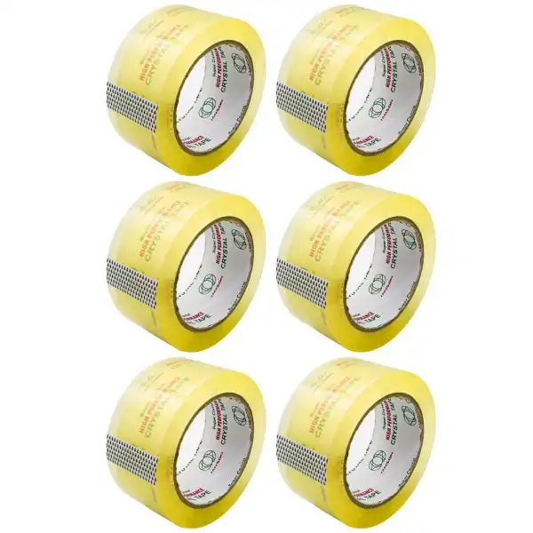 چسب پهن جانسون مدل کریستال 90 یاردی کد 2020 K عرض 5 سانتی  بسته 6 عددی