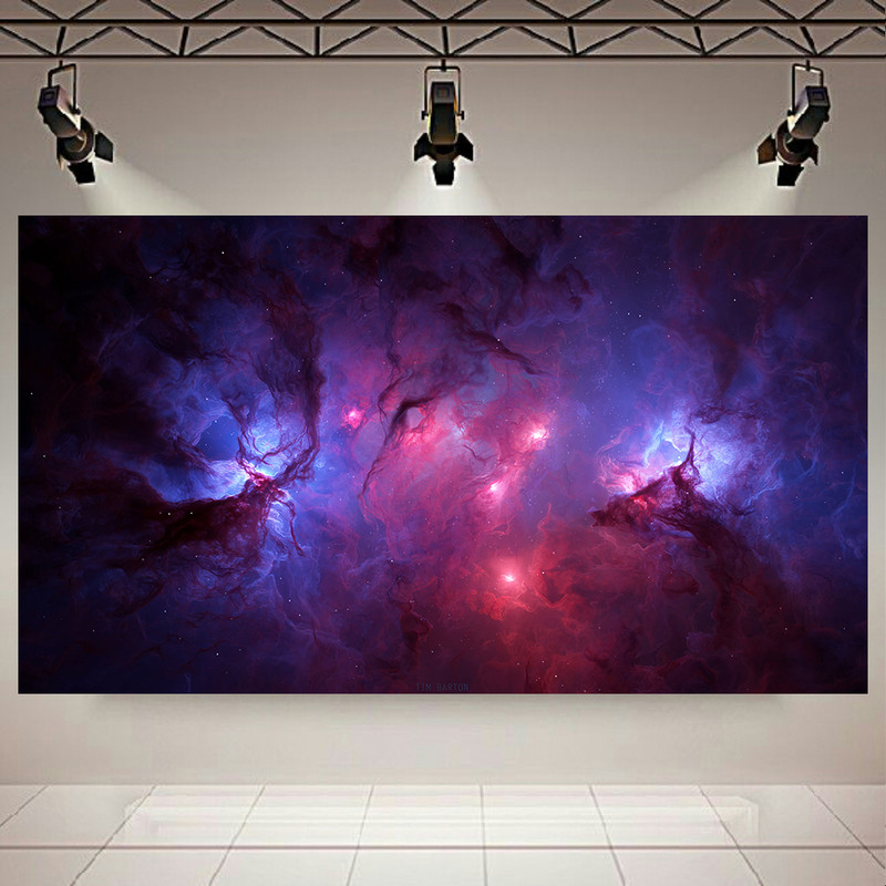 تابلو بوم طرح کهکشان و ستارگان مدل Space Layers کد AR4220