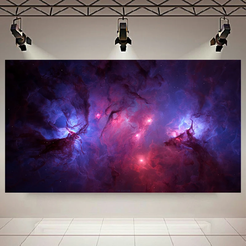 پوستر پارچه ای طرح کهکشان و ستارگان مدل Space Layers کد AR18370