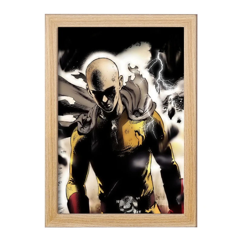 تابلو خندالو مدل سایتاما انیمه مرد تک مشتی One Punch Man  کد 11356