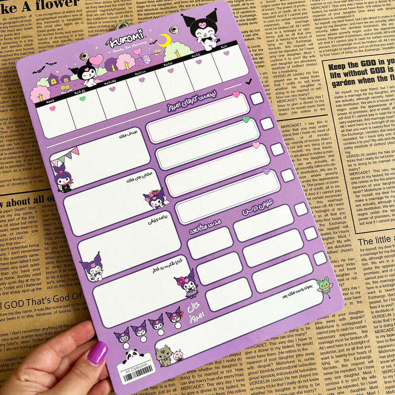 تخته شاسی مدل دو طرفه طرح کرومی کد m92 سایز A4