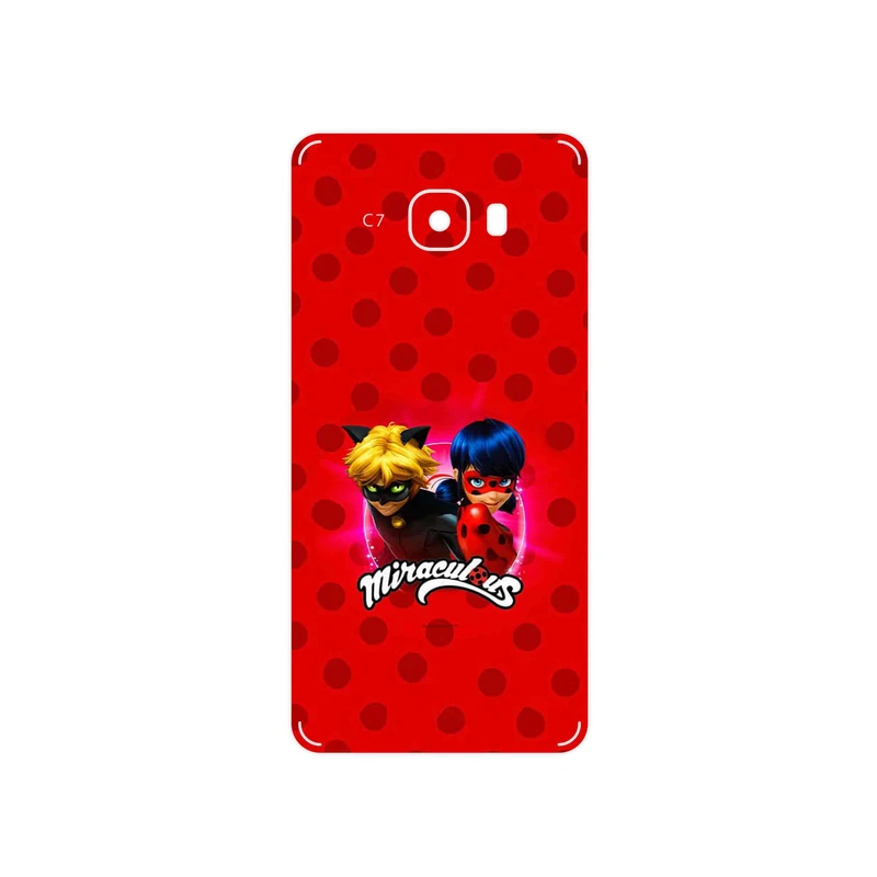 برچسب پوششی ماهوت مدل Ladybug and Cat Noir مناسب برای گوشی موبایل سامسونگ Galaxy C7