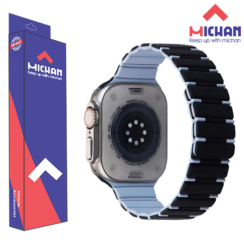 بند میچان مدل مگنتی 2رنگ مناسب برای ساعت هوشمند اسمارت واچ T800 Ultra / T900 Ultra / T1000 Ultra