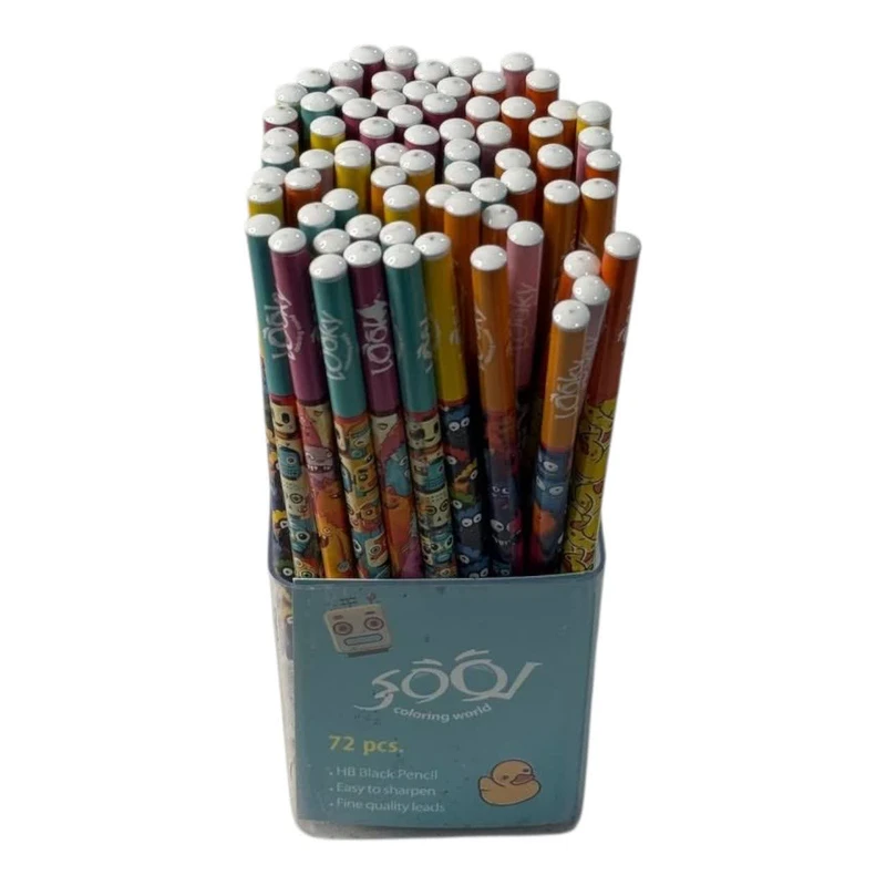 مداد مشکی لوکی با درجه سختی HB مدل 630 بسته 72عددی