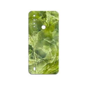 MAHOOT Green Crystal Marble Cover Sticker for Motorola Moto G8 Power Lite