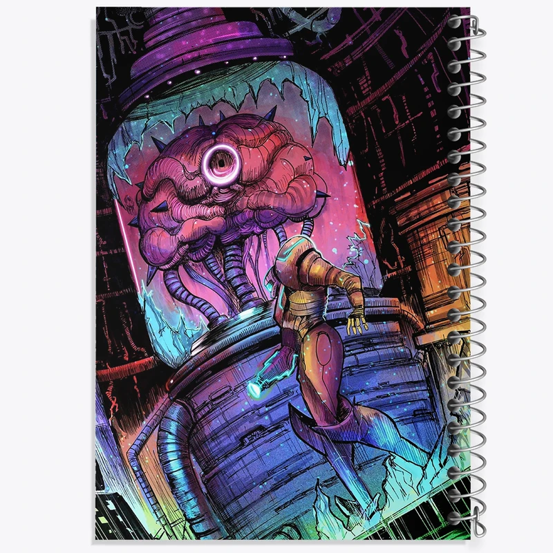 دفتر مشق 50 برگ خندالو طرح بازی متروید (Metroid) کد 35653