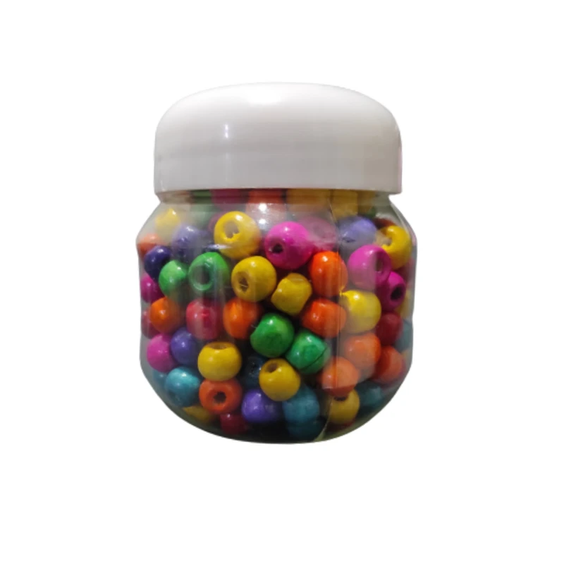 عکس شماره 12 : مهره دستبند مدل چوبی رنگی بسته 200 عددی