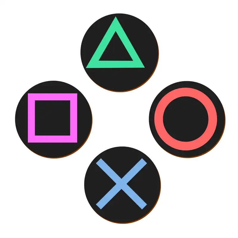 زیر لیوانی لوکسینو مدل پلی استیشن کد Ps_1 مجموعه 4 عددی