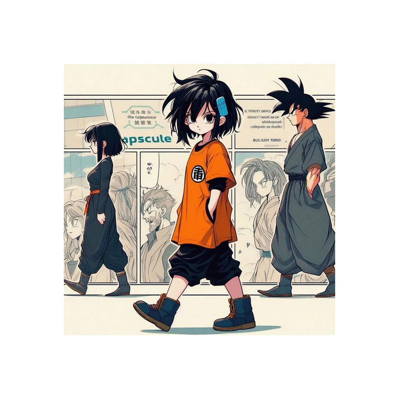 استیکر لپ تاپ و موبایل مدل انیمه طرح دراگون بال سان گوکو Dragon ball Son Goku کد 3838