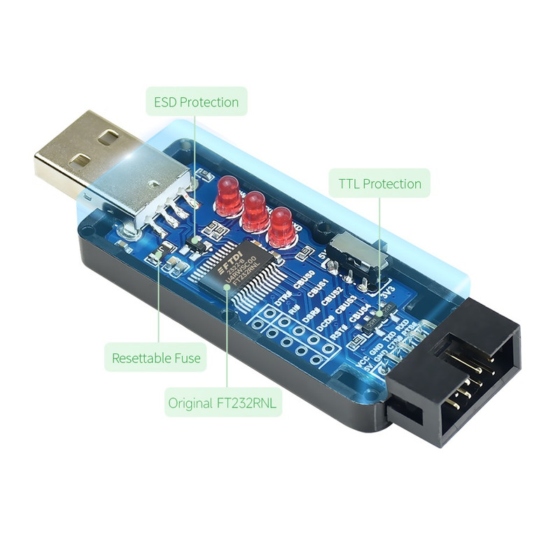 مبدل صنعتی USB به سریال ویوشیر مدل USB TO TTL