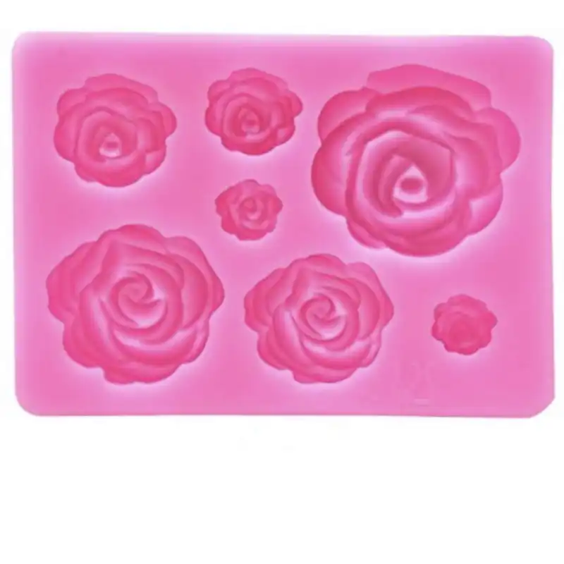 قالب شکلات مدل مالد فوندانت طرح‌ مولد گل رز کد M7