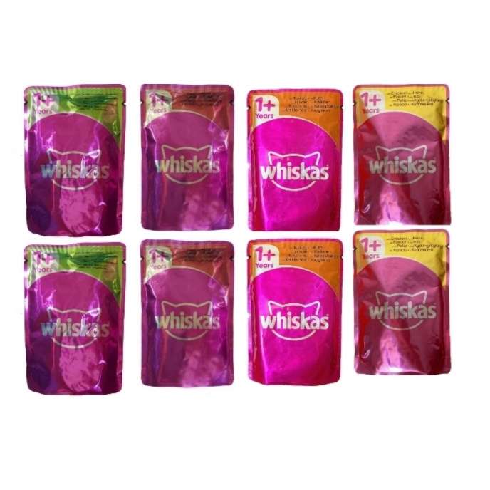 غذای پوچ گربه ویسکاس مدل چهار طعم وزن 85 گرم بسته 8 عددی