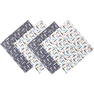 دستمال آشپزخانه منسوجات خسروشاهی برتر مدل دور دوز طرح ماهی 2 کد DASTM22 مجموعه 4 عددی