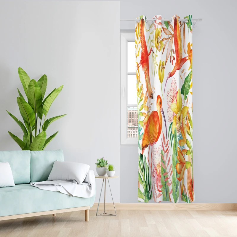 پرده طرح لک لک مدل مخمل پانچی کد 2055 z سایز 140x200 سانتی متر