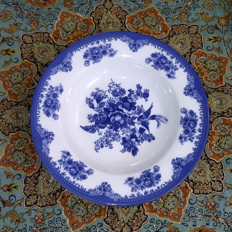 بشقاب خورش خوری چینی زرین ایران مدل ایتالیا 22 فلورانس درجه 3 بسته شش عددی