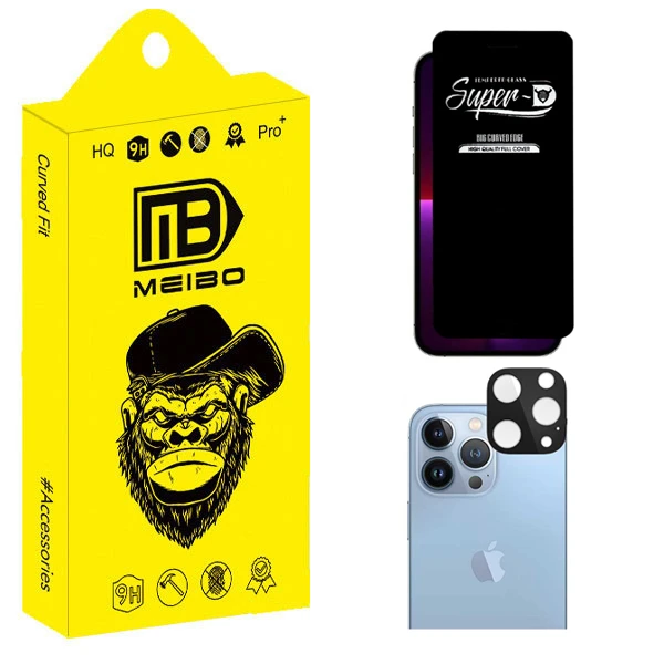 محافظ صفحه نمایش میبو مدل Clear SuperD مناسب برای گوشی موبایل اپل iPhone 13 Pro Max به همراه محافظ لنز دوربین