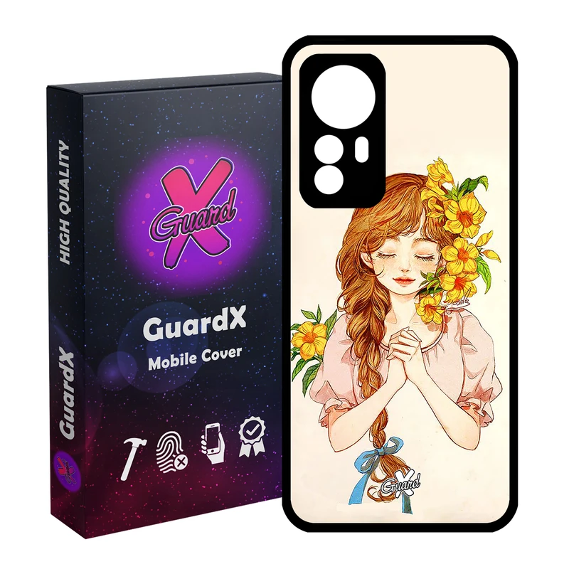 کاور گارد ایکس طرح دختر مدل Glass10317 مناسب برای گوشی موبایل شیائومی Redmi Note 12S