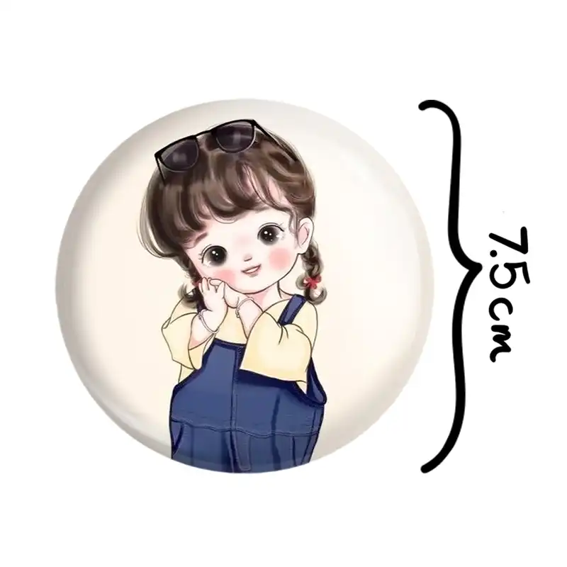 آینه جیبی خندالو مدل دخترانه فانتزی کد 25714