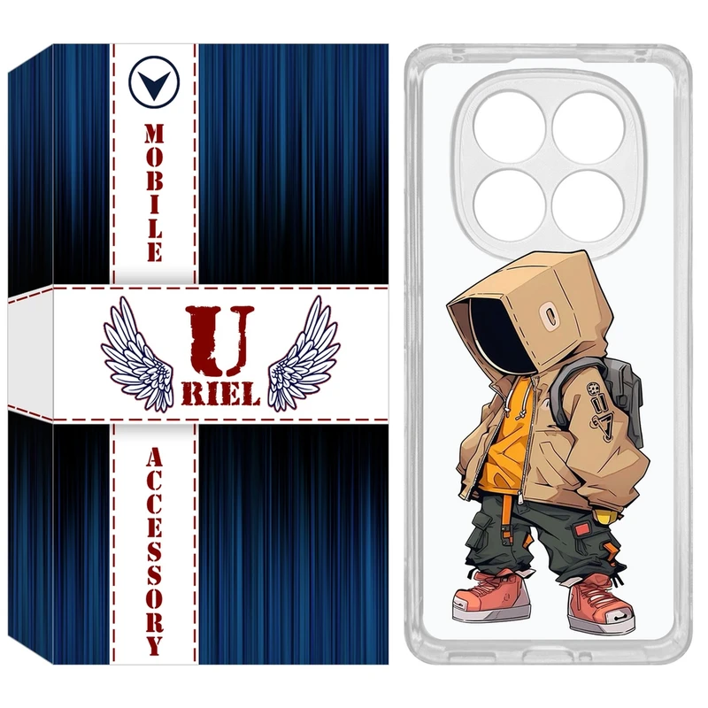 کاور یوریل مدل Clear کد 39 طرح پسر مناسب برای گوشی موبایل شیائومی Redmi Note 14 Pro 4G / Poco X7