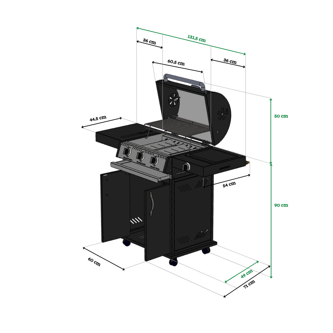 باربیکیو آتش‌ مهر مدل گازی افروزش کد 103-60