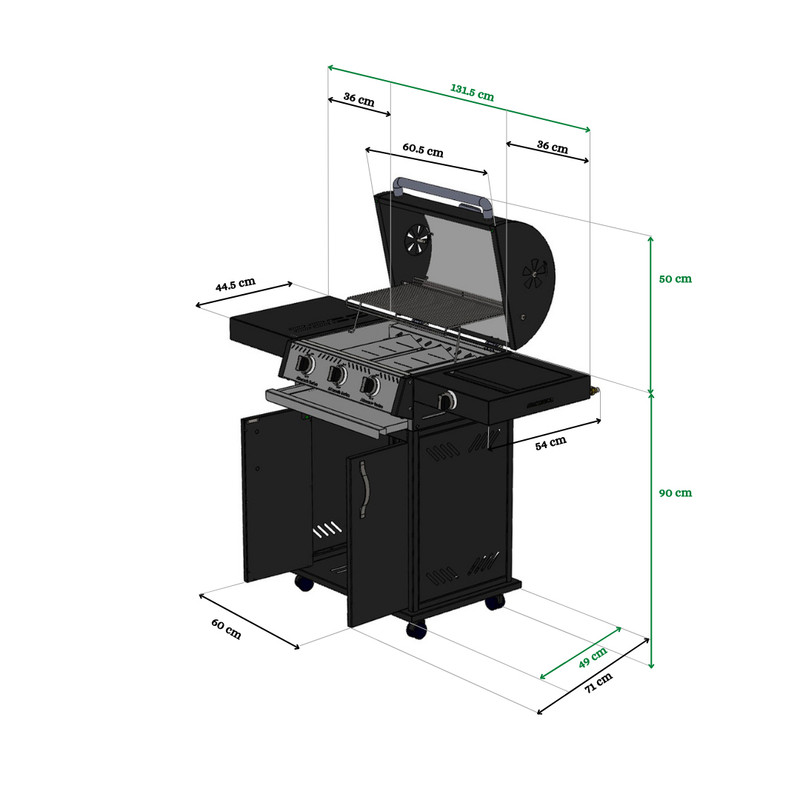 باربیکیو آتش‌ مهر مدل گازی افروزش کد 103-60