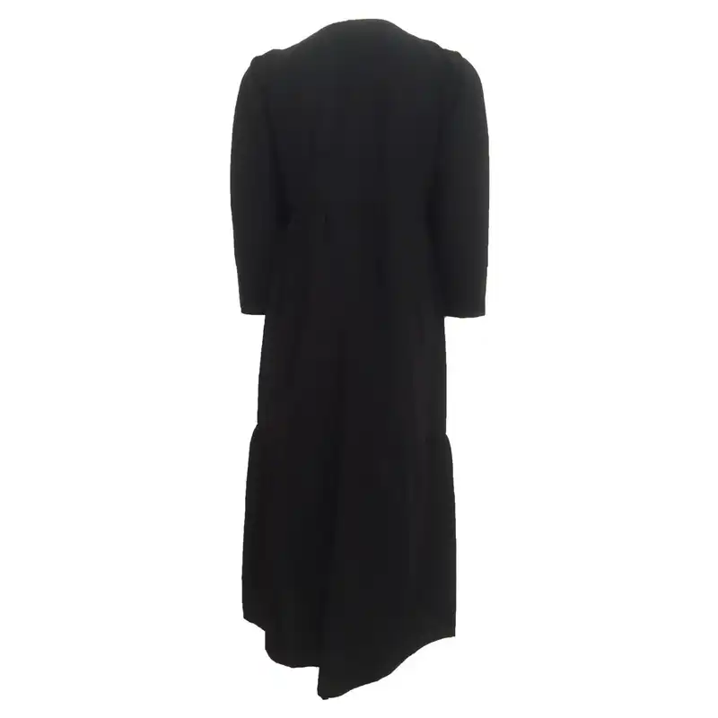 پیراهن زنانه مدل نخی لینن نوار  کد tm-2719 رنگ مشکی