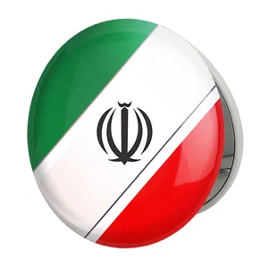 آینه جیبی خندالو طرح پرچم ایران مدل تاشو کد 23943 