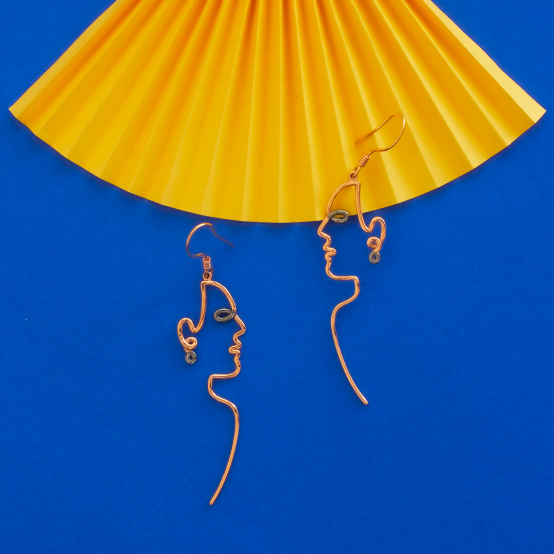 گوشواره طلا 18 عیار زنانه ترابی گالری مدل رخ C0009