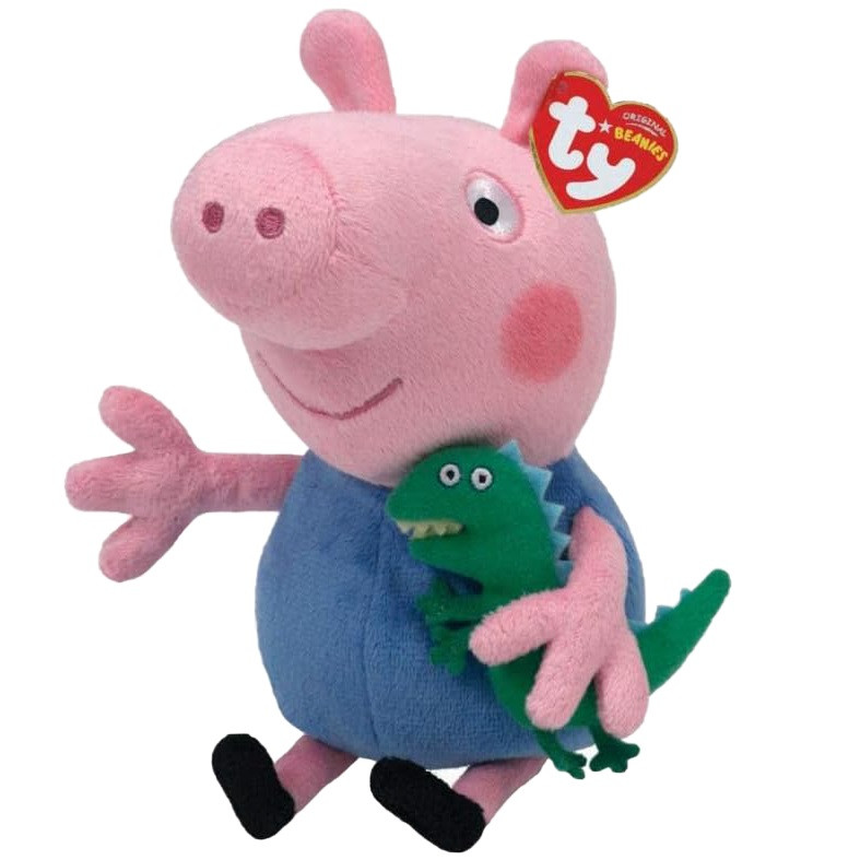 عروسک تی وای طرح پپا پیگ مدل TY Peppa Pig George کد SZ11/797 ارتفاع 48 سانتی‌متر